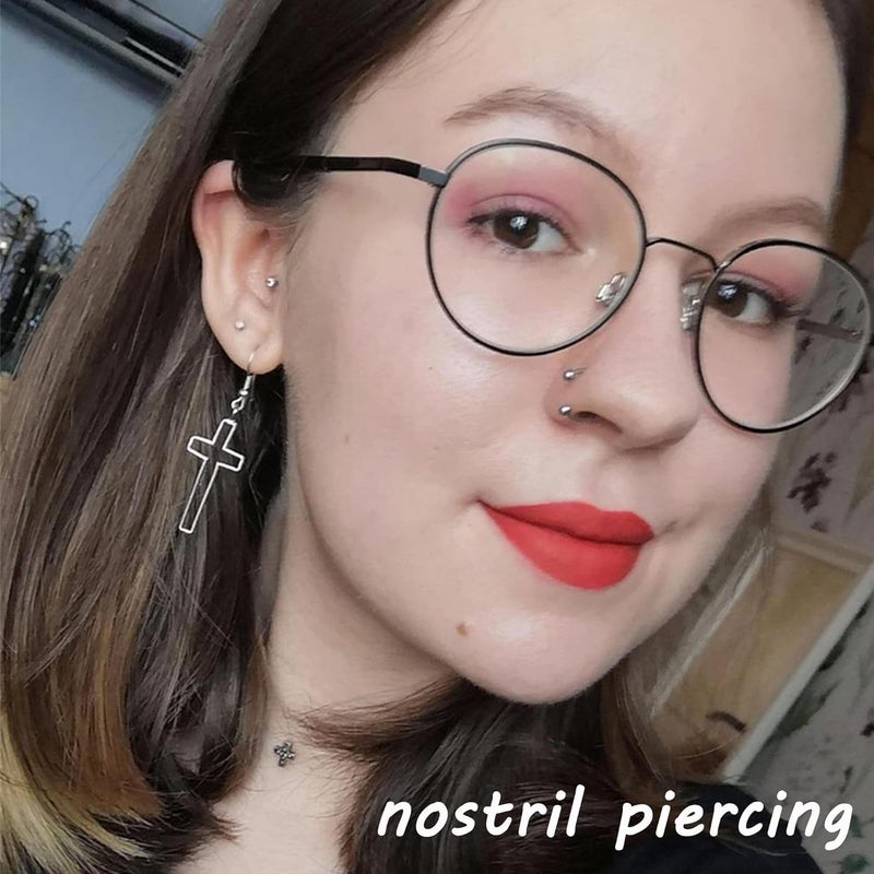 Earmark 7Pairs 6/7/8/9/10/12/14MM Surgical Steel Horseshoe Small Septum Rings Smiley Piercing Jewelry Circular Curved Barbell Piercing Hoops Set for Nose Nipple Nostril Cartilage Helix Daith Tragus Lip Eyebrow - Image 4